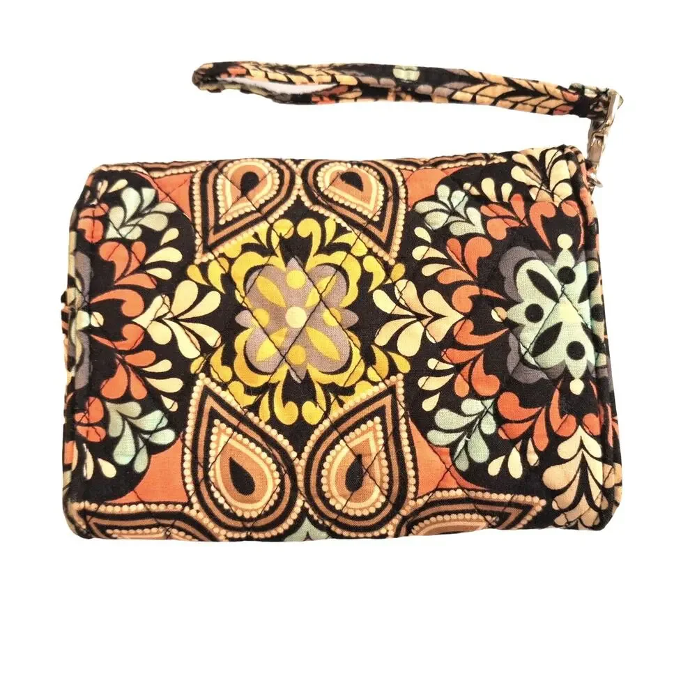 Vera Bradley Multi colored Paisley Turn Lock Wristlet Wallet